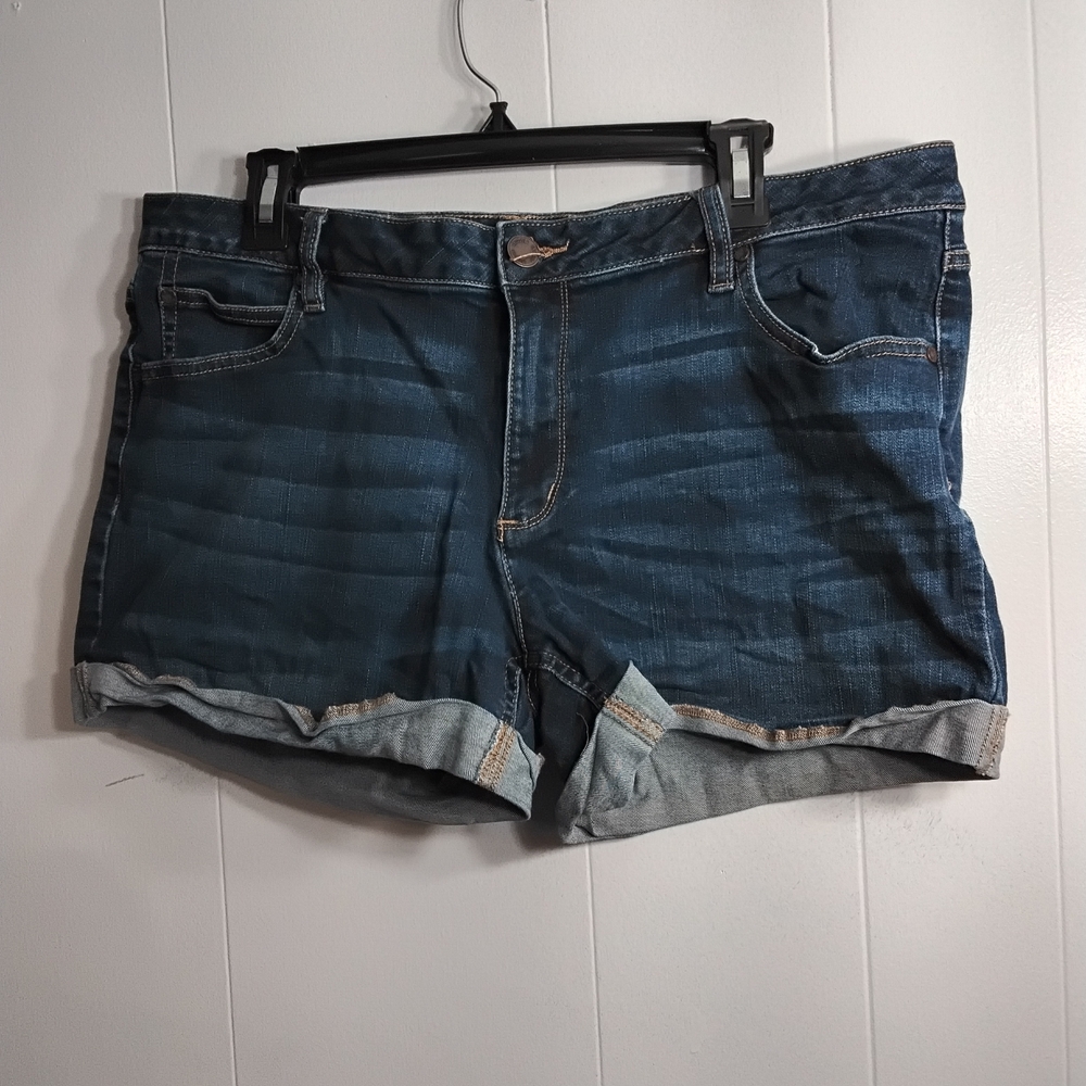 a.n.a Dark Blue Jean Shorts